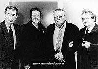 Antonio Gamoneda, M&ordf; Victoria Atencia, Manuel Padorno y &Aacute;ngel Crespo, 1991.