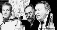 Andreas Prittwitz, Javier Krahe y Manuel Padorno, Madrid, 1991.