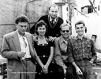 "El viaje", 1955. Manuel Padorno, Elvireta Escobio, Manolo Millares, Mart&iacute;n Chirino y Alejandro Reino.