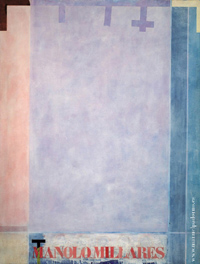 N&oacute;mada urbano 107: &ldquo;Manolo Millares&rdquo;. 1982. Acr&iacute;lico sobre arpillera. 210 x 160 cm.