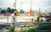 Postdamer Platz en construcci&oacute;n, Berl&iacute;n, 1996.
